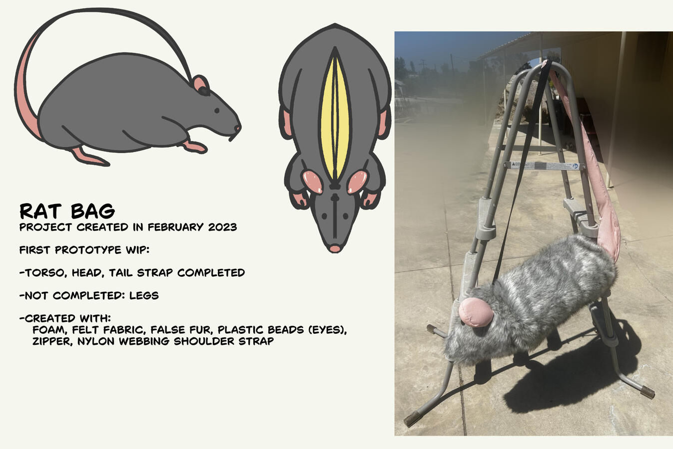 rat duffle bag prototype (WIP)